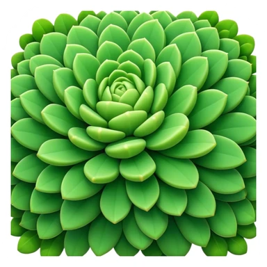Cinematic Realistic Crassula Emoji, Compact and vibrant, with small, fleshy leaves arranged in thick, rounded clusters. The deep green hue of the leaves radiates calm, while their structured growth speaks of endurance. Soft glowing outline, capturing the essence of perseverance and tranquility in a crassula plant! sticker