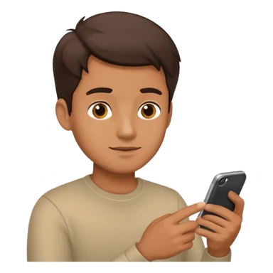 A guy scrolling on this phone sticker