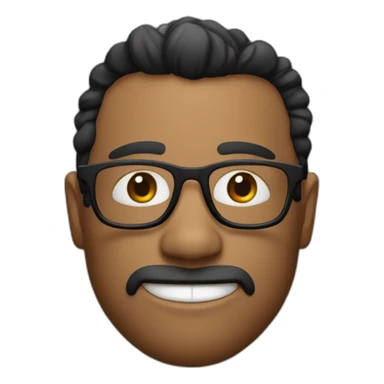 chico con lentes y pelo negro peinado para el costado izquierdo sticker