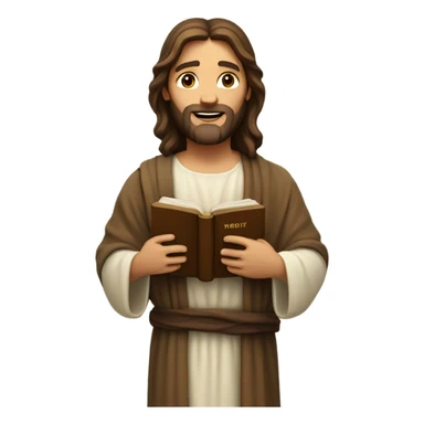 Jesus-Christ holding bible sticker