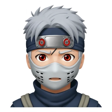 Kakashi hatake in sharingan eyes amsk sticker