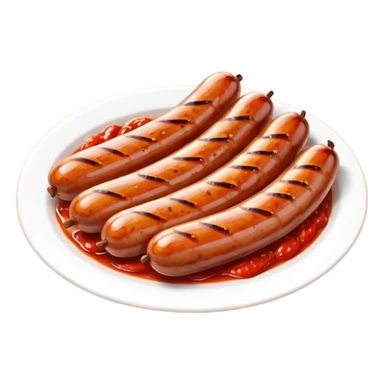 sausages with tomato sauce sticker