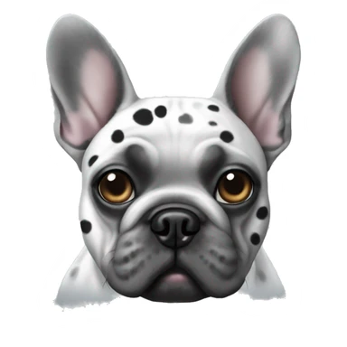 Grey French bulldog with black spots sticker