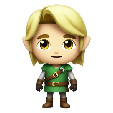 Make a futuristic character called link who is from 30 years in the future from The Legend of Zelda, give him a dark Gothic look sticker