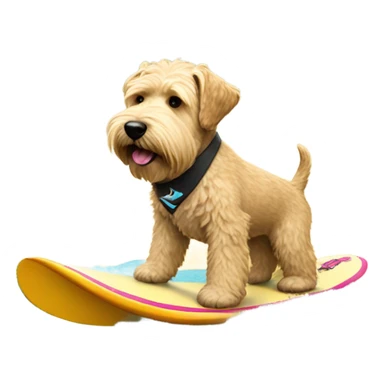 Wheaten terrier surfing sticker