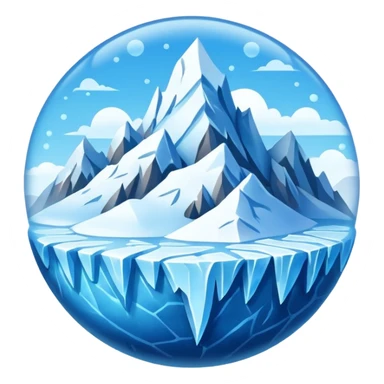 Ice Planet – frozen surface, icy mountains, blizzards sticker