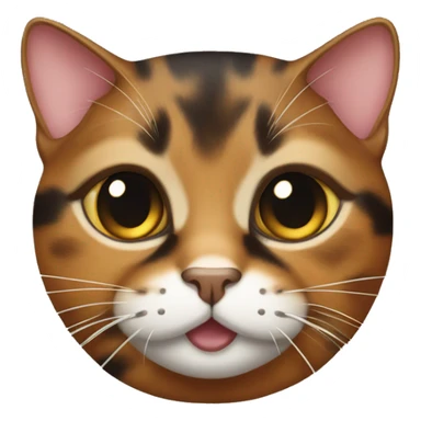 fat tabby tortoiseshell cat sticker