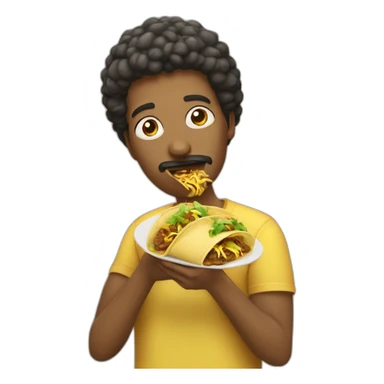 Humain qui mange des tacos sticker