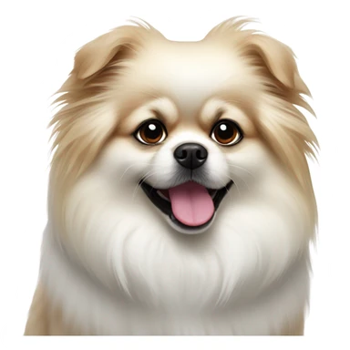 White Pomeranian Pekingese sticker