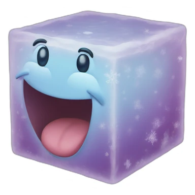 Frozen cube sticker