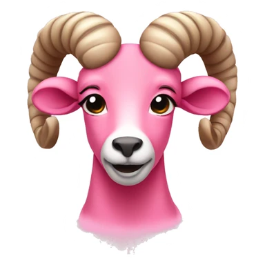 Pink aries zodiac sign sticker