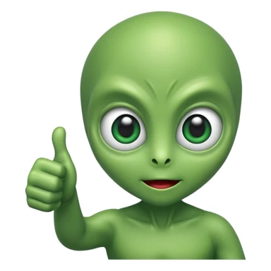 thumbs up alien sticker