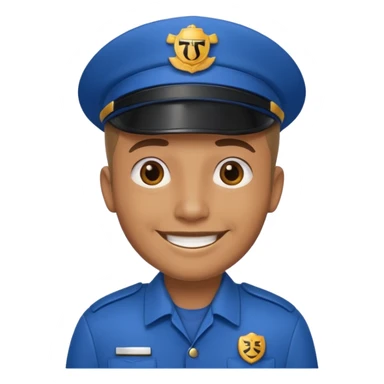 a taxi driver in blue uniform sticker