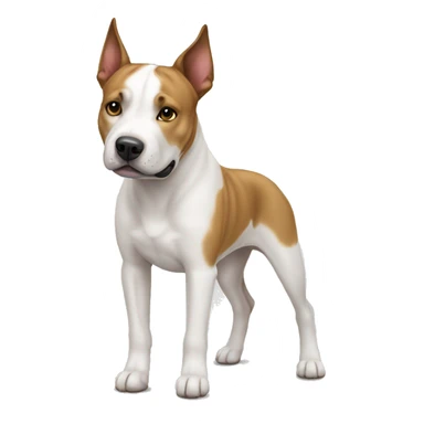 Amstaff dog white sticker