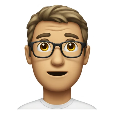 A guy looking confused pointing at himself  sticker