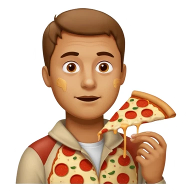 man who eat pizza
 sticker