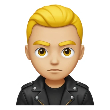 A baddie with circular yellow head sticker