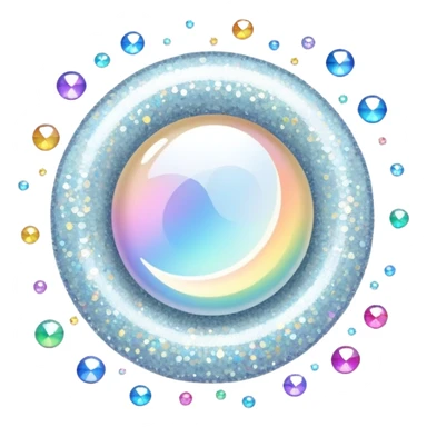 white glory glitter sticker