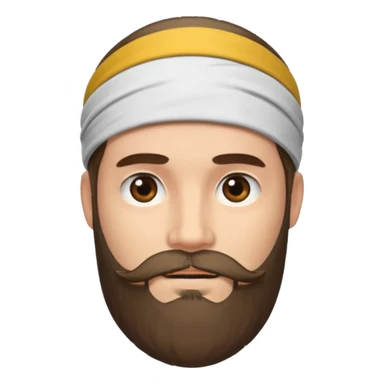 man bearded headband sticker