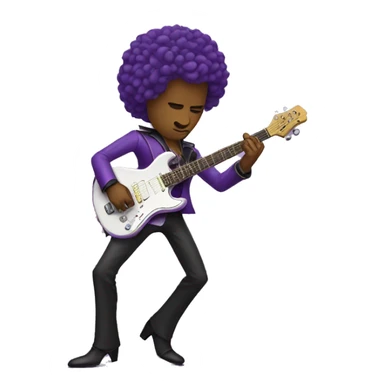 Prince musician playing purple guitar wearing heels sticker