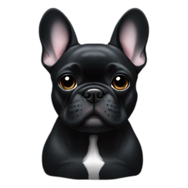 French Bulldog total black sticker