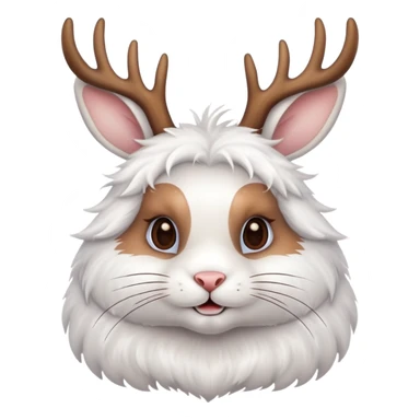 rabbit with deer antlers sticker