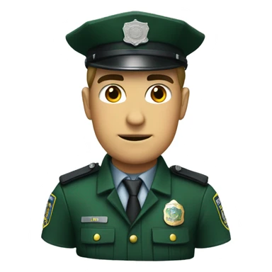 policia con uniforme verde sticker