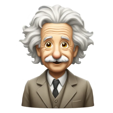 albert einstein happy thinking sticker