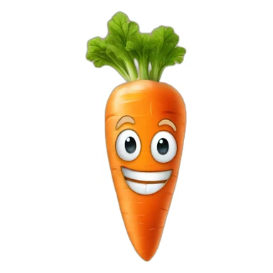 a happy smiling carrot sticker