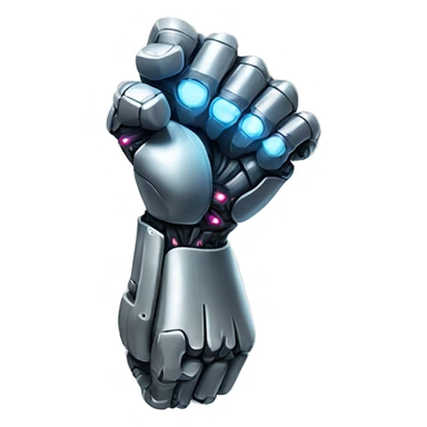 Cyborg arm and bicep with flexing shock sticker