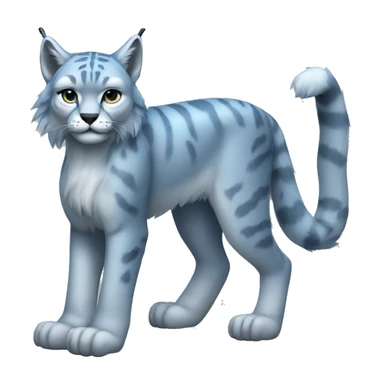 A blue lynx full body sticker