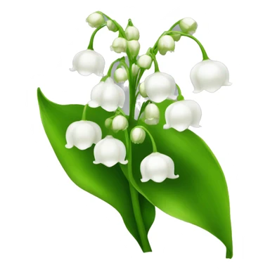 lily of the valley flower sticker