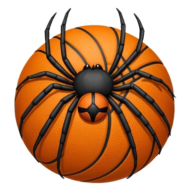 A spider with a basketball in the background  sticker
