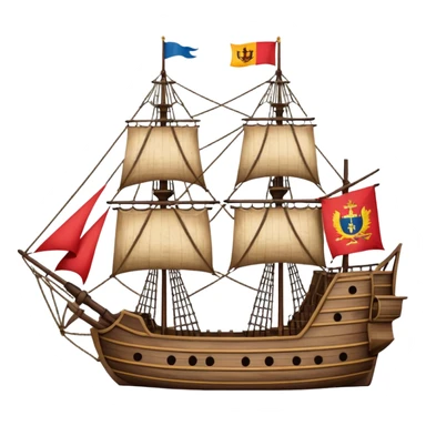 Batavia the Dutch East India Company ship with VOC flag sticker