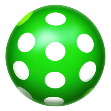 Neon green ball with round, evenly spaced holes sticker