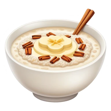 rice porridge with cinnamonsugar and butter sticker