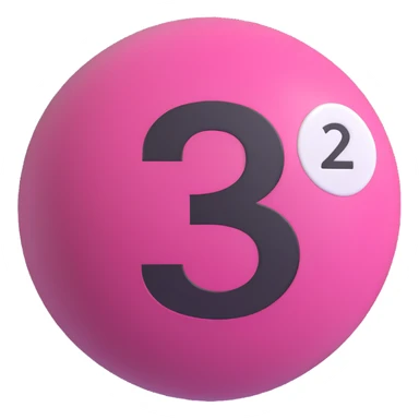 pink billiard ball with the number 23 inside a white circle sticker