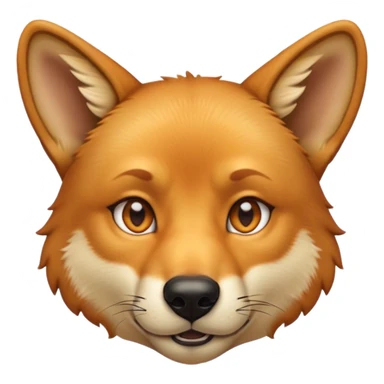 Cinematic Noble Dingo Portrait Emoji, Poised and regal, with a lean, agile build and a short, sandy-tawny fur that speaks of the wild outback, deep-set soulful amber eyes and alert ears, Simplified yet sharp and sophisticated features, highly detailed, glowing with a soft, dignified glow, high shine, intelligent and resourceful, stylized with an air of untamed elegance, focused and attentive, soft glowing outline, capturing the essence of a watchful and confident wild canine, so majestic it feels as though it could trot out of the screen with effortless authority! sticker