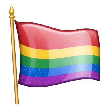 flag lgbtq+ glitter sticker
