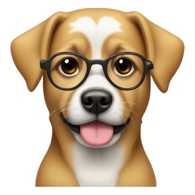 chien qui rit avec des lunette sticker