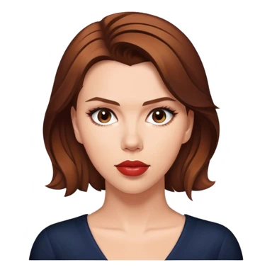 Scarlett johansson brown hair  sticker