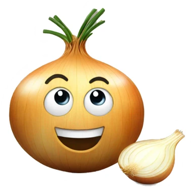 Enjoying an onion sticker