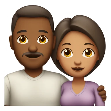 A pregnant woman with her husband  sticker