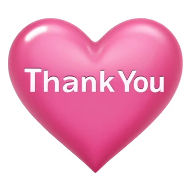 The word "thank you" is written in Russian on a pink heart. sticker