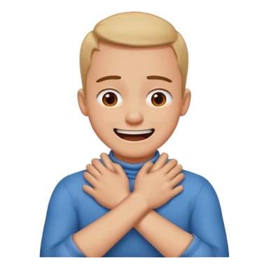 having a hard person like a head and neck of a person and their hands like crossed idk their neck like their chocking themselves but in a joking way like frustration sticker