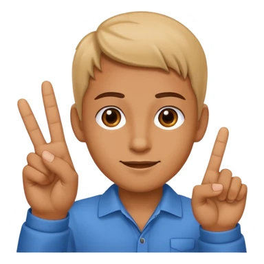 Yvl hand sign only 3 fingers up sticker