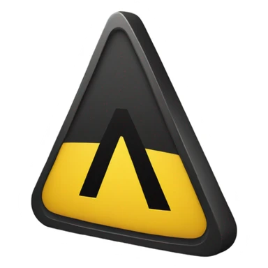 a yellow warning sign in a triangle form with an exclamation point sticker