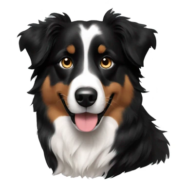 black tri australian shepherd sticker