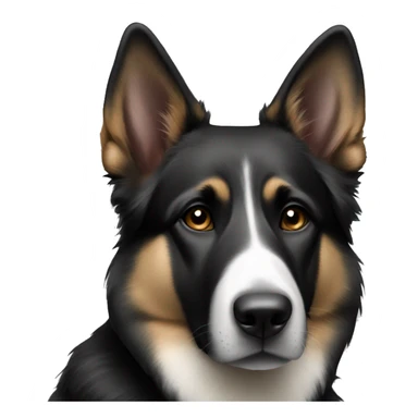 Black and white German Shepard sticker