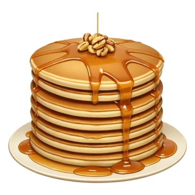 pancakes with caramel and nuts sticker